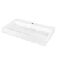 ARDESTO Раковина, умивальник ARDESTO Anna, штучний камінь, прямокут., з отвором для змішувача, без переливу, 800х455х110мм, накладний, білий (NN_003)