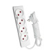 Сетевой удлинитель TECCO 3м 4 поста white (8681277841477)