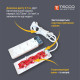 Сетевой удлинитель TECCO 3м 4 поста white (8681277841477)