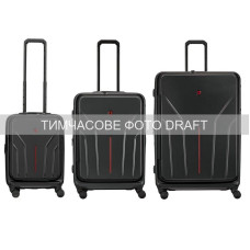 Wenger Набір валіз Wenger Amplix Hardside, полікарбонат, (S+M+L), TSA, 4 колеса, EXP, чорний (653335)
