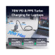 Зарядное устройство Vention 2xUSB-C PD70W + 1xUSB QC3.0 22.5W GaN + cable USB-C to USB-C 1.0m black gray (TZ-FEXH0-EU)
