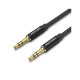 Кабель мультимедийный 3.5mm M to 3.5mm M 1.5m black Vention (BAXBG)