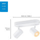 WiZ Surface-mounted spotlight smart IMAGEO Spots, 2х5W, 2200-6500K, RGB, Wi-Fi, white (929002658801)