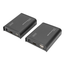Digitus Удлинитель HDMI KVM по IP, комплект, Full HD, 1080p, через сетевой кабель (Cat 5, 5E, 6), 120м (DS-55202)
