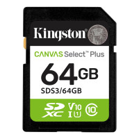 Kingston Карта пам'яті Kingston SD 64GB C10 UHS-I V10 R100MB/s (SDS3/64GB)