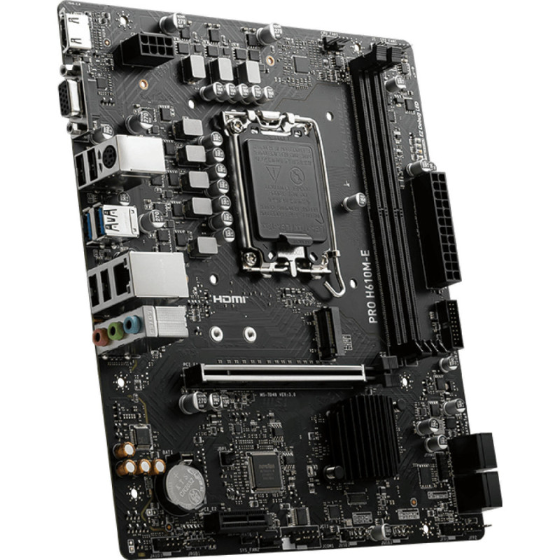 MSI Motherboard PRO H610M-E s1700 H610 2xDDR5 M.2 HDMI DSub mATX