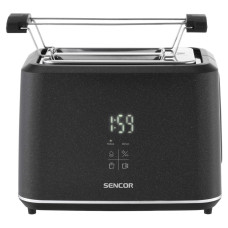 Sencor Тостер 1080Вт, підігрів, розморожування, сенс. керування, LED, пластик, чорний (STS0600BK)