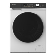 Hitachi Пральна машина фронтальна, 8кг, 1400, A+++, 60см, дисплей, пара, інвертор, люк чорний, білий (BD-802HVOW)