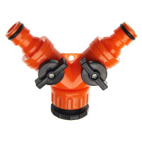 SEQUOIA Конектор для шланга SEQUOIA SWC1234DT роздільник двоклапанний 1/2'-3/4' пластик 0.06кг