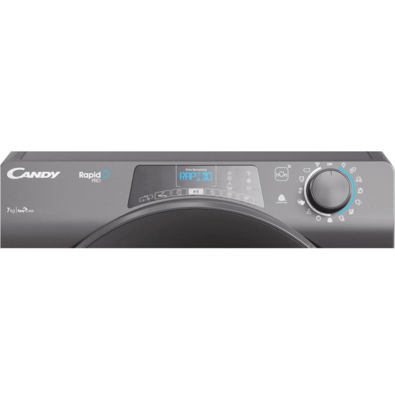 Candy Dryer heat pump, 7kg, A++, 48,6cm, display, Wi-Fi, silver (RP4H7A2TRER-S)