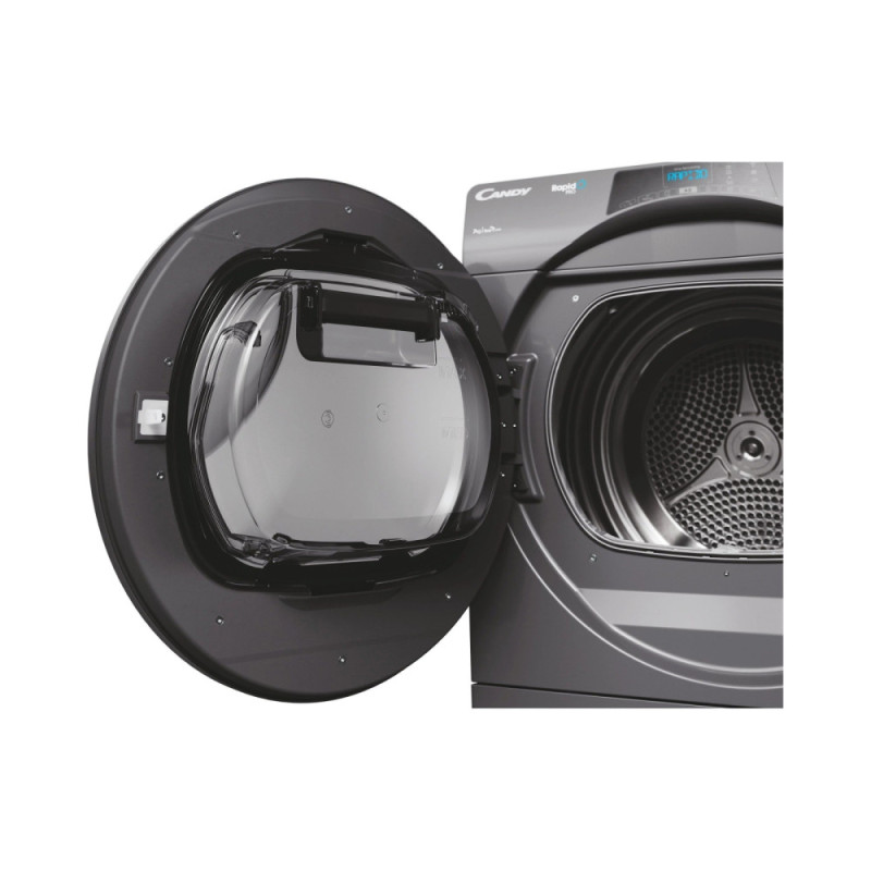 Candy Dryer heat pump, 7kg, A++, 48,6cm, display, Wi-Fi, silver (RP4H7A2TRER-S)