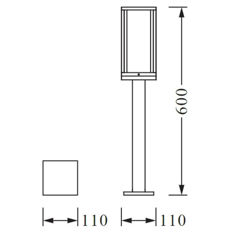 Osram Світильник парковий ENDURA CLASSIC FRAME 60CM E27 DG (4058075554412)