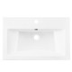 ARDESTO Раковина, умивальник ARDESTO Sati, штучний камінь, прямокут., з отвором для змішувача, з отвором для переливу, 695x450x158мм, накладний, білий (ST_003)