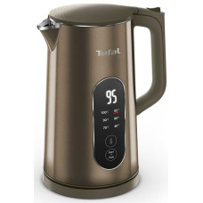 Tefal Електрочайник Selection 1.7л, з подвійними стінками, 6 темп.реж, підтримка температури, сенc. управління, бронзовий (KI871FE0)
