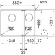 Franke Kitchen sink Franke Maris, fragranite, rectang., no drainboard, 553х433х200mm, bowl - 1.5, undermounted, MRG 160, matt black (125.0701.784)