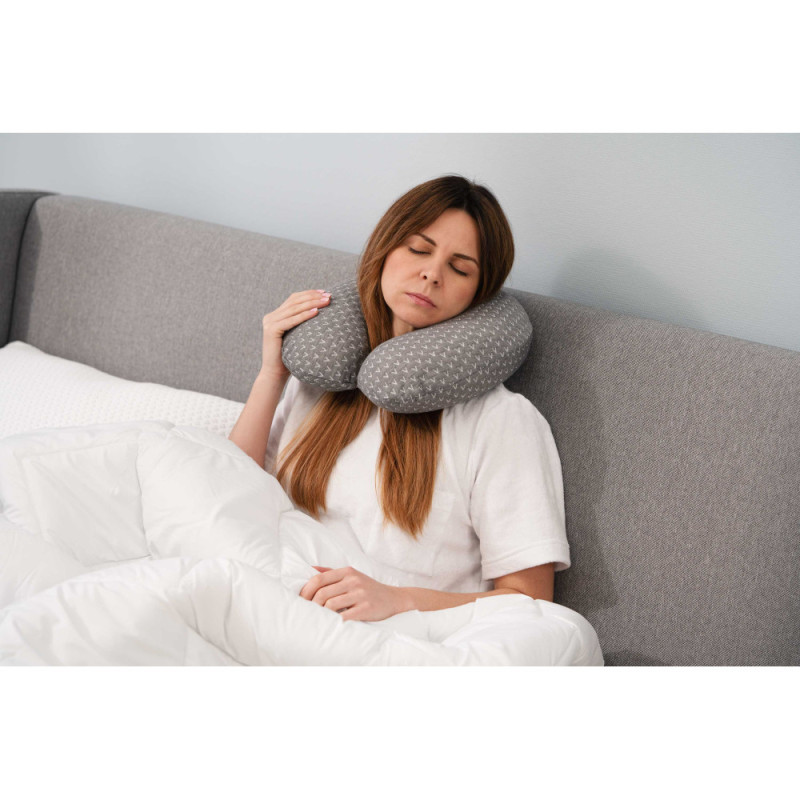 ARDESTO Neck pillow Sleepwell Travel, 34х29х10cm, aircell memory foam, grey (ART3429NEP)