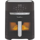 Moulinex Мультипіч Easy Fry&Grill Window, 1550Вт, чаша-4.2л, сенсорне керув., 8 програм, з віконцем, пластик, чорний (EZ506820)