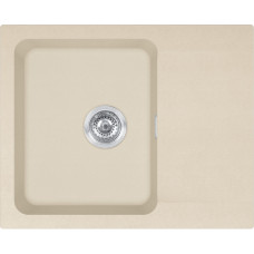 Franke Kitchen Sink Orion OID tectonite, rectang., with drainboard, 620х500х180mm, bowl - 1, over-mounted, beige (143.0671.750)