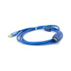 Дата кабель USB 2.0 AM/AF 1.5m ferrite transparent blue Voltronic (YT-AM/AF-1.5TBL)
