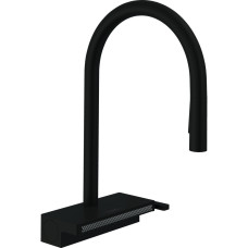 Hansgrohe sink tap Aquno Select M81, spout lenght - 220mm, swivel, pull-out, 1-handle, matt black (73837670)