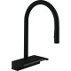 Hansgrohe Смеситель для кухни Aquno Select M81, дл.излива - 220мм, поворотный, вытяжной, 1 рычаг, чорный матовый (73837670)