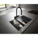 Hansgrohe Смеситель для кухни Aquno Select M81, дл.излива - 220мм, поворотный, вытяжной, 1 рычаг, чорный матовый (73837670)