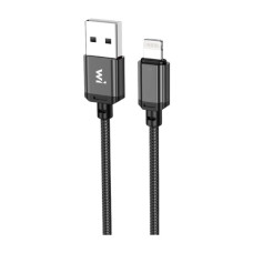 Дата кабель USB 2.0 AM to Lightning 1.0m nylon black Wibrand (WI.DC/CO1B-UL)