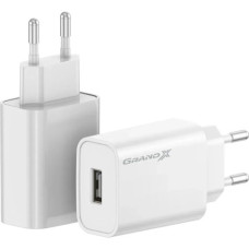 Зарядний пристрій Grand-X CH-550W Quick Charge USB QC3.0 22.5W White (CH-550W)