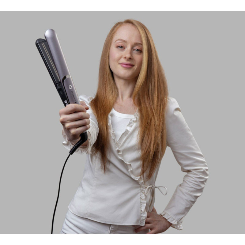 Remington hair straightener ProLuxe You Adaptive, 52V, temp. modes-9, 150-230С, display, ionization, ceramics, black-gray (S9880)