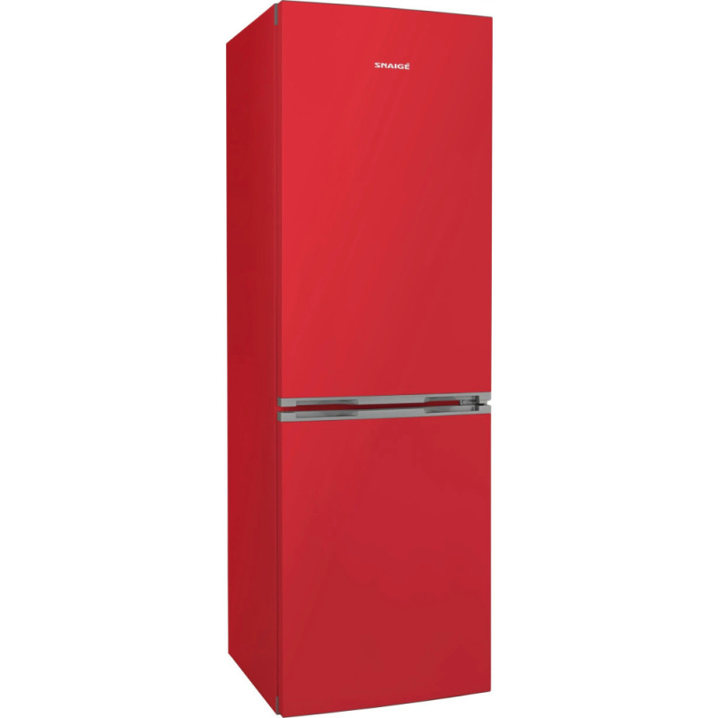 SNAIGE Ref with bottom freezer, 194.5x60х65, ref-191L, freez.-119L, 2doors, A+, ST, red (RF57SM-S5RB2E)