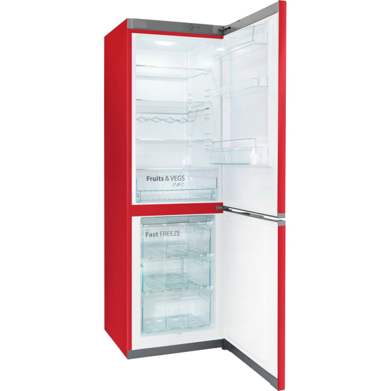 SNAIGE Ref with bottom freezer, 194.5x60х65, ref-191L, freez.-119L, 2doors, A+, ST, red (RF57SM-S5RB2E)