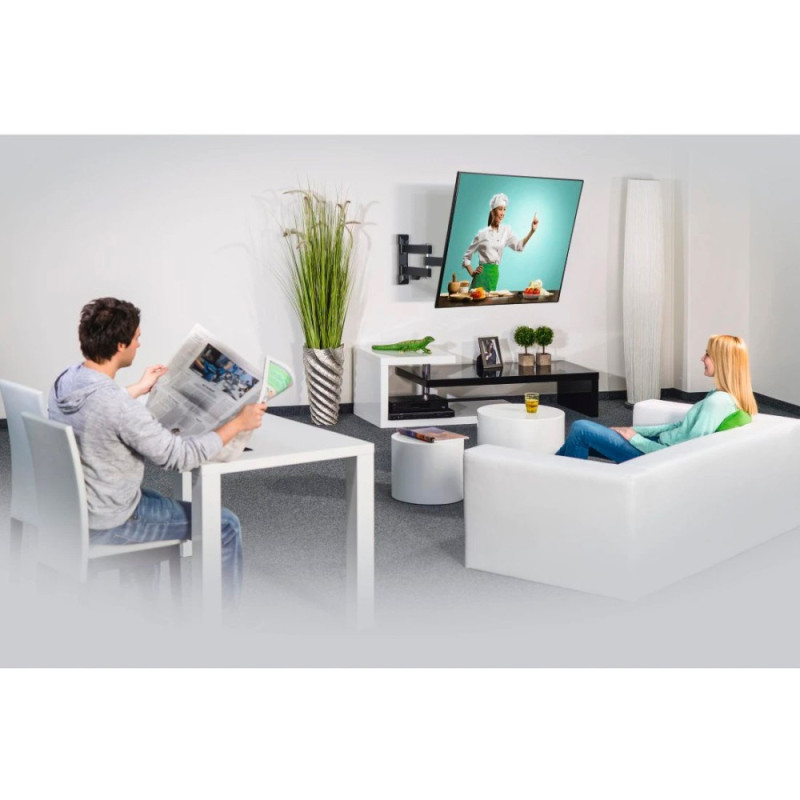 HAMA Крепление ТВ наклонно-поворотное TV-WB, AR-2, 32-65", черный