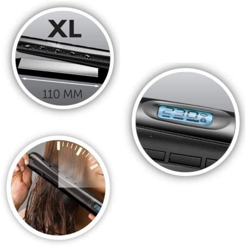 Remington Выпрямитель Aqualisse Extreme, 47Вт, темп.режимов-10, 140-230С, дисплей, керамика, черный (S7307)