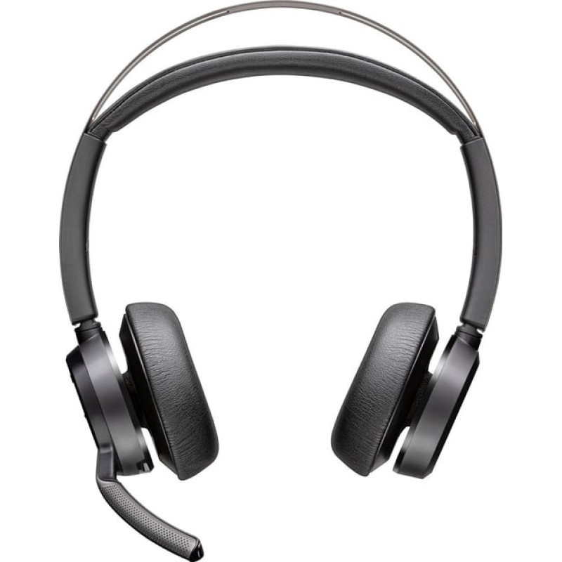 Poly Гарнітура комп'ютерна стерео On-ear Voyager Focus 2-M, USB-A, Bluetooth, всеспрямований, ANC, Acoustic fence, сертифікати Microsoft Teams, Zoom, Google Meet, чорний (77Y85AA)