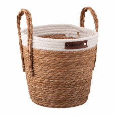 ARDESTO Basket Prestigio 26x26x24cm, seagrass, cotton twine, grey (ARHC2509SB)