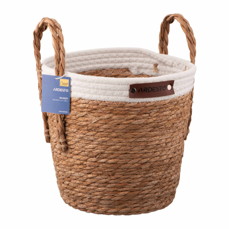 ARDESTO Basket Prestigio 26x26x24cm, seagrass, cotton twine, grey (ARHC2509SB) ARDESTO Basket Prestigio 26x26x24cm, seagrass, cotton twine, grey (ARHC2509SB)
