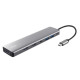 Trust Адаптер Trust Dalyx 7in1 USB-C> 2xUSB-А 3.2/2xUSB-С/2xHDMI/Display Port, Алюміній, 0.16м, Сірий (25661_TRUST)