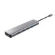 Trust Адаптер Trust Dalyx 7in1 USB-C> 2xUSB-А 3.2/2xUSB-С/2xHDMI/Display Port, Алюміній, 0.16м, Сірий (25661_TRUST)