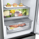 LG Refrigerator with bottom freezer, ref-277l, freez.-107l, 2doors, A++, inv., fresh zone, silver (GW-B509FNUW)