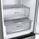 LG Refrigerator with bottom freezer, ref-277l, freez.-107l, 2doors, A++, inv., fresh zone, silver (GW-B509FNUW)