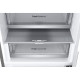 LG Refrigerator with bottom freezer, ref-277l, freez.-107l, 2doors, A++, inv., fresh zone, silver (GW-B509FNUW)