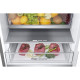 LG Refrigerator with bottom freezer, ref-277l, freez.-107l, 2doors, A++, inv., fresh zone, silver (GW-B509FNUW)