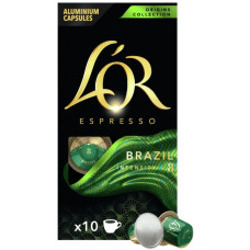 L`OR L`OR сoffe capsules Espresso Brazil Origins Collection, arabica 100%, 10pcs, Nespresso (8711000573501)