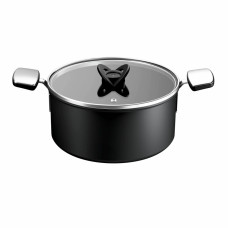 Tefal Casserole Tefal Excellence+, with lid, 24 cm, aluminum, glass, bakelite, black (G3284653)