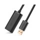 Дата кабель USB 2.0 AM to AF 10.0m Active black Ugreen (10321)