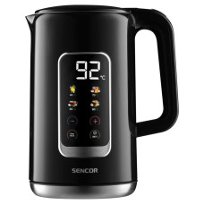 Sencor electric kettle, 1.7L, LED display, double-walled, Strix, black (SWK0951BK)