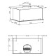 Hansa Hood integrated, 55cm, 790m3h, white (OMP6553WGH)
