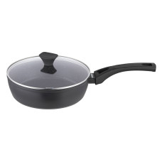 ARDESTO Deep Fry pan with lid Gemini Livorno, 24cm, aluminium, black (AR1224A)