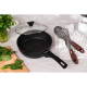 ARDESTO Deep Fry pan with lid Gemini Livorno, 24cm, aluminium, black (AR1224A)