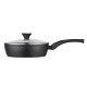 ARDESTO Deep Fry pan with lid Gemini Livorno, 24cm, aluminium, black (AR1224A)